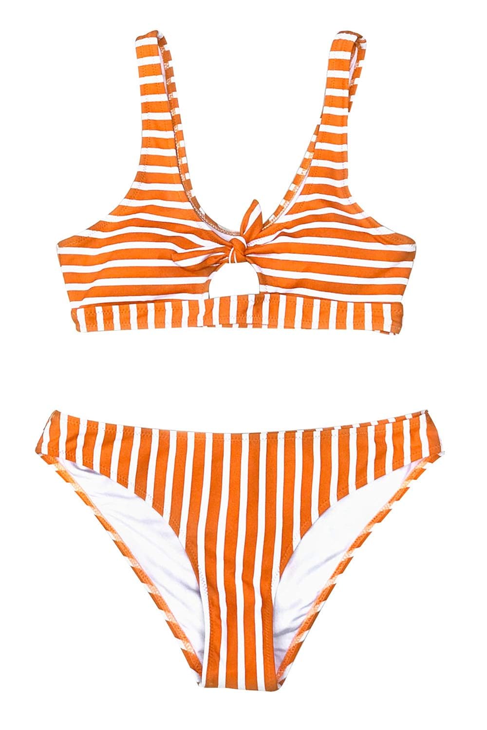 cupshe orange and white bowknot