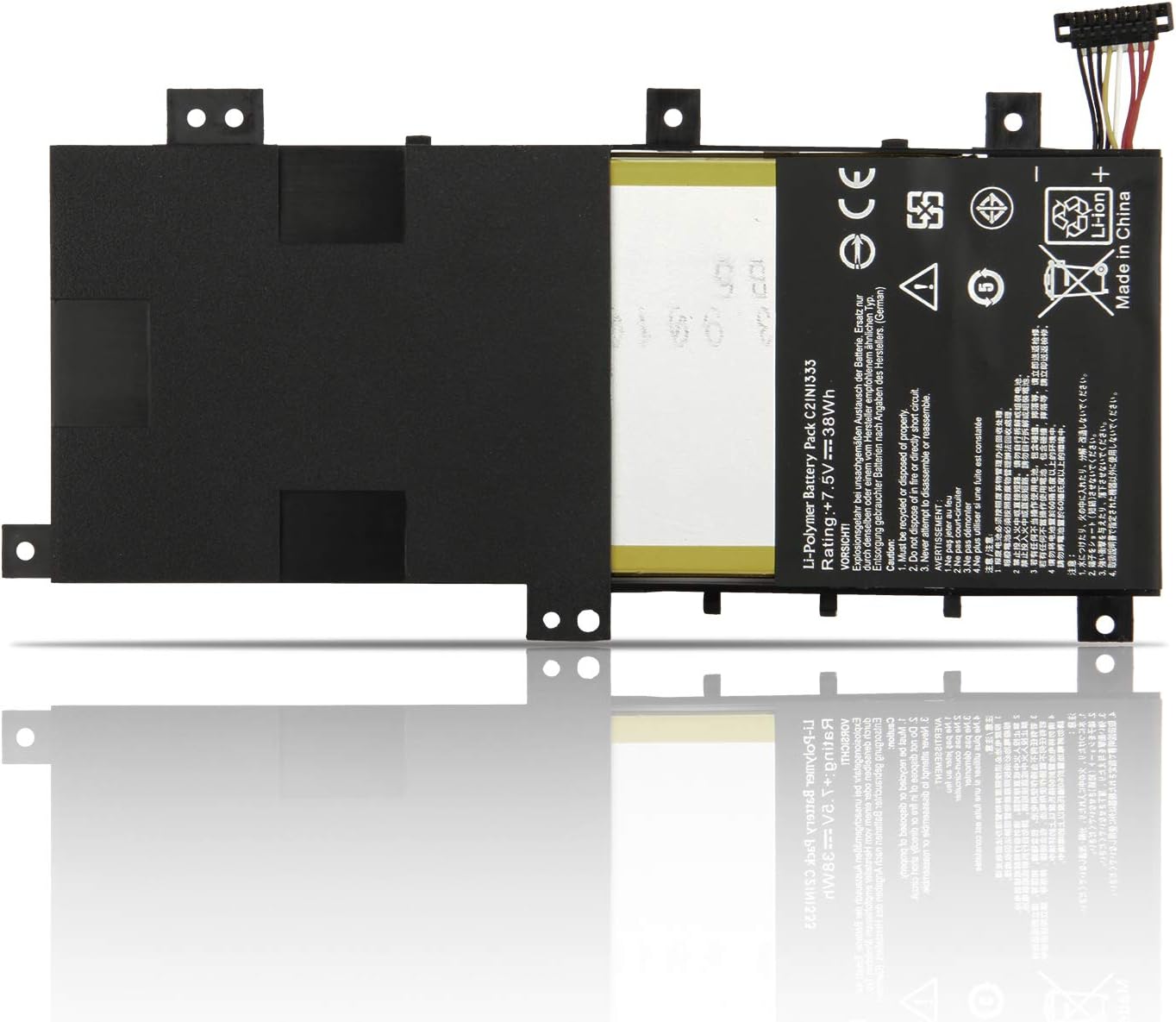 K KYUER 38Wh C21N1333 Laptop Battery for Asus Transformer Book Flip TP550L TP550LA TP550LAB TP550LD TP550LJ R554L R554LA X454 TP550LA-UH51T CJ004H CJ040H CJ090H TP550LD-CJ078H CJ060H CJ084H C21NI333