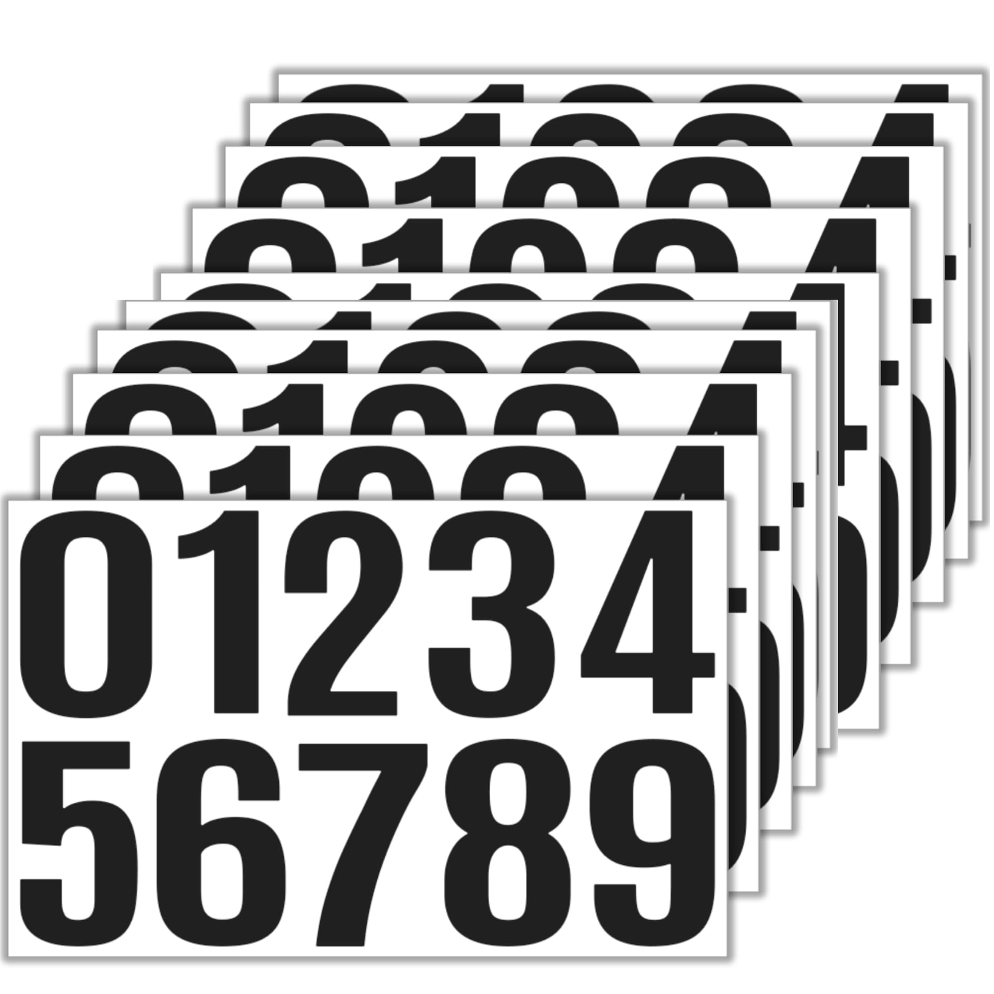 10 Sheets Mailbox Number stickers 4 Inch Waterproof
