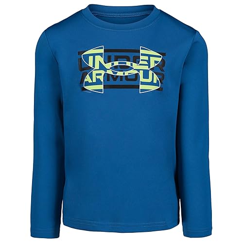 Under Armour UA TECH MESH Logo LS, Tech Blue Layered Logo, 4