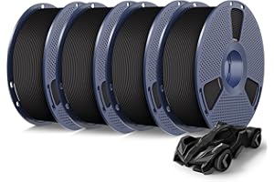 SUNLU High Speed Matte PETG Filament 1.75mm 4KG Bundle, 3D Printer Filament 4kg, 1kg per Spool, Pack of 4, PETG Black *4 Pack