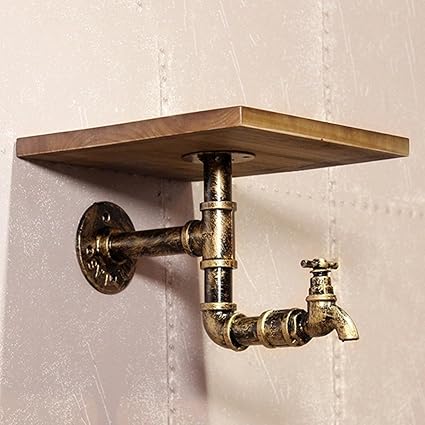 Amazon Com Hooks Floating Shelves Faucet Racks Bar Wall