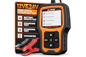 ANCEL BT410 12V/24V Car Battery Tester, 100-2000 CCA Battery Load Tester for Lithium & Regular Batteries (AGM, Gel, EFB), Tes