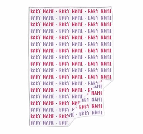 personalised baby name blanket