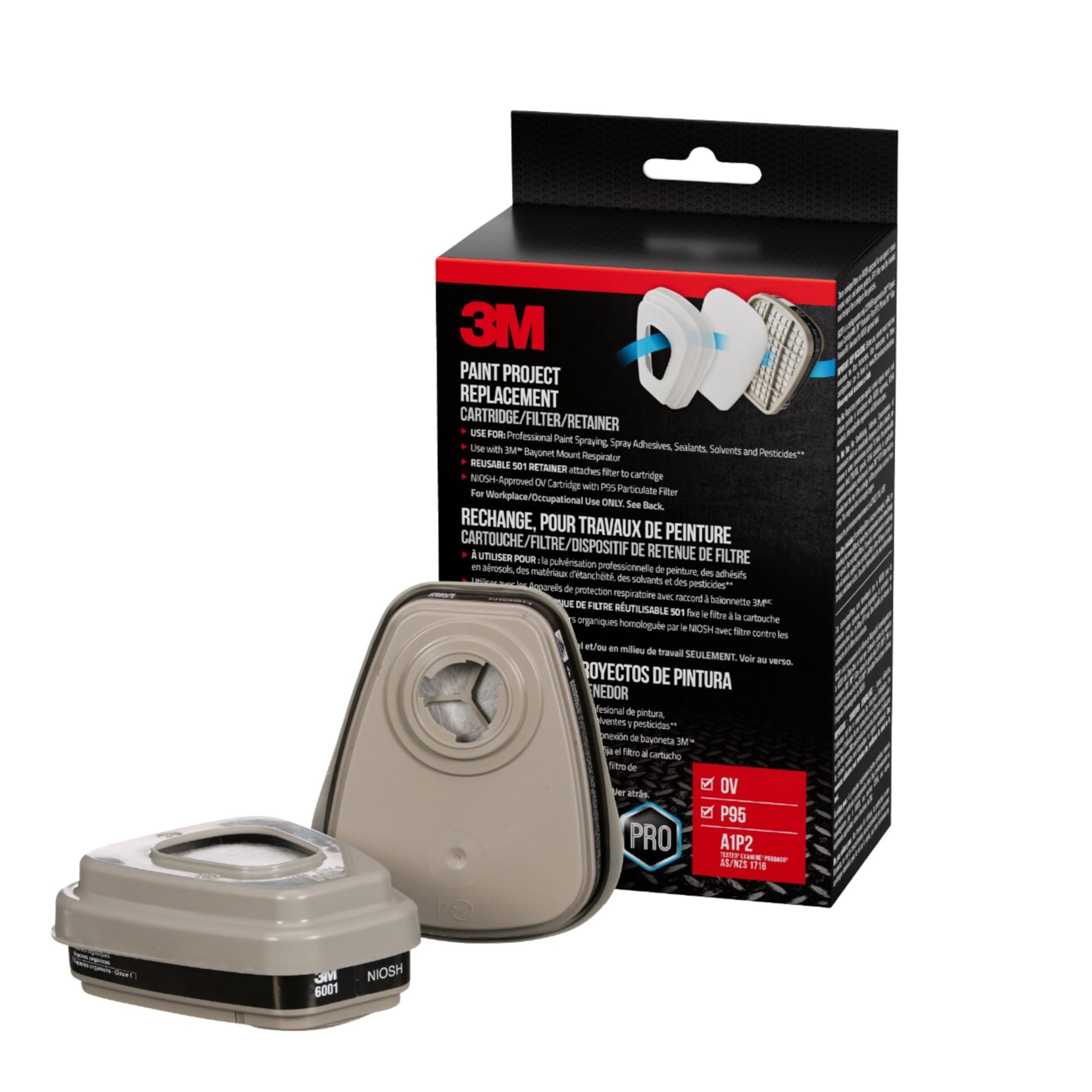 Kit de repuesto de rendimiento 3M para el respirador Paint Project OV/P95, serie 6000