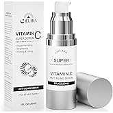 CIELARA Super Vitamin C Serum, 20% Vit C Anti Aging & Wrinkle Retinol Face Serum With Hyaluronic Acid, Vitamin E, Caffeine, Peptides For Women Face Fine Lines Wrinkle Brightening - 1 Fl Oz