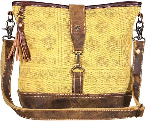 canvas leather shoulder bag