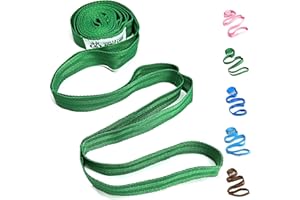 ADALT LION Stretching Strap Yoga Strap for Physical Therapy, Stretch Straps for Home Workout, Pilates and Gymnastics, 10 Loops Non-Elastic Stretch Bands with Exercise Book for Women & Men