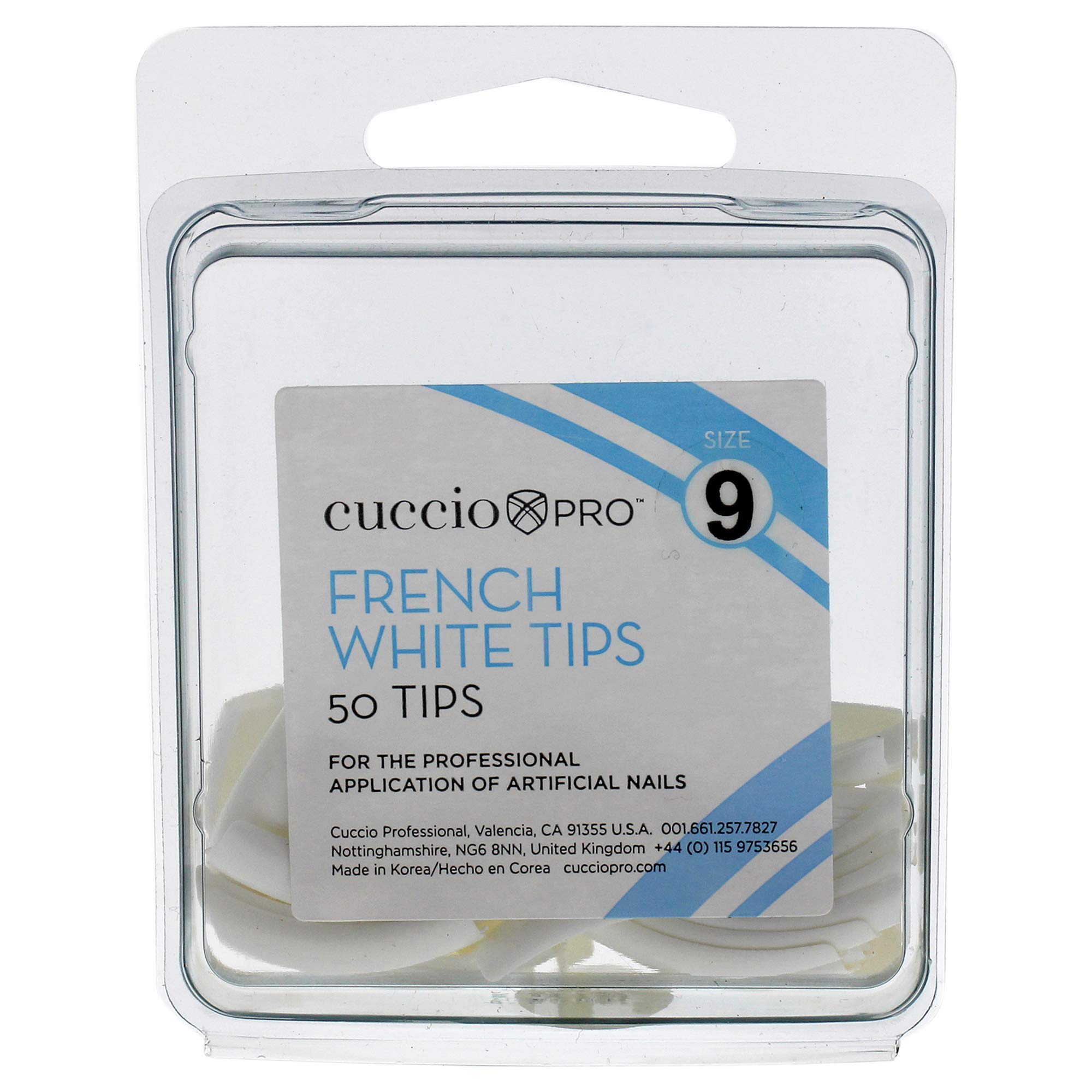 Cuccio Pro - French White Tips - 9 - for Women - Acrylic Nails - 50 Pc