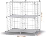 HOMIDEC 4 Cube Wire Storage Shelves Wardrobe Cabinet Bookcase view 5