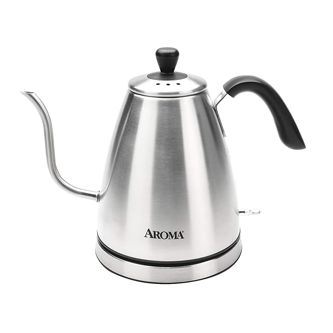 Aroma Housewares AWK210SB Electric Water Kettle, 1.0 Liter, Sliver Review