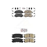 AmeriBRAKES Front Rear Ceramic Disc Brake Pads Kit