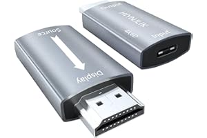 HIYNJLIK 4K USB C Female to HDMI Male Adapter,Uni-Directional USB Type C Source to HDMI 2.0 Display Converter,Thunderbolt 3/4 to HDMI for MacBook Pro/Air,Surface,Galaxy S8 to S23,iPhone 15 Series - 1 Pack