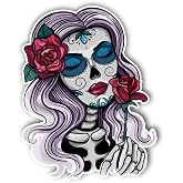 Sugar Skull Girl Day Of The Dead Car Stickers Decals Waterproof Car Styling Bumper Stickers For Car Body Door Window Stickers Vinyl 5