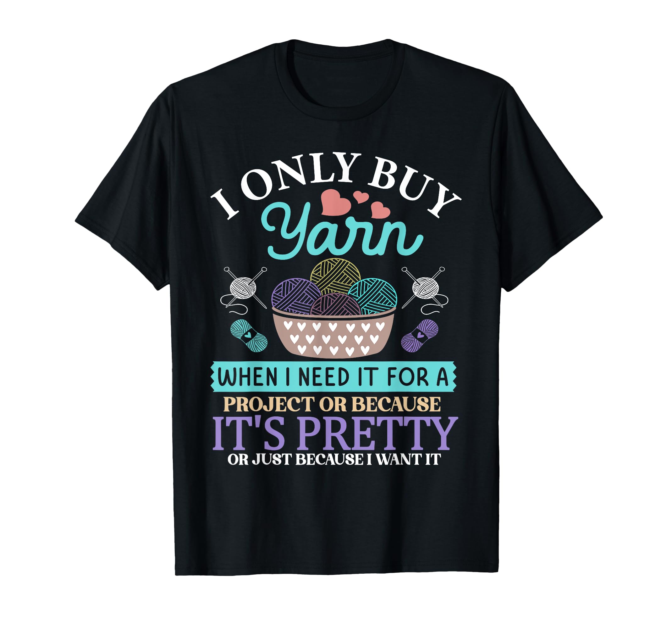 Photo 1 of ** DARK HEATHER ** Funny Crochet For Women I Only Buy Yarn Novelty Knitting T-Shirt M