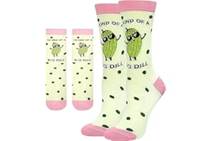 Cool Novelty Socks, Funny Socks for Gifts, Designs with Fun Phrases, Cat, Dino, Duck, Bunny, Mermaid, Clownfish Patterns