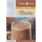 Healthwise - Mocha 100 Calorie Meal Replacement High Protein Pudding/Shake for Any Diet - 15 Grams of Protein - One Gram of F