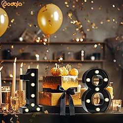 Pooqla Decorative Led Light Up Number