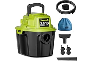 2.5 Gallon Small Shop Vac, 1.5 Peak HP Mini Shop Vac with Blowing Function, 15Ft of Cleaning Reach, 3 in 1 Shop Vacuum Wet an
