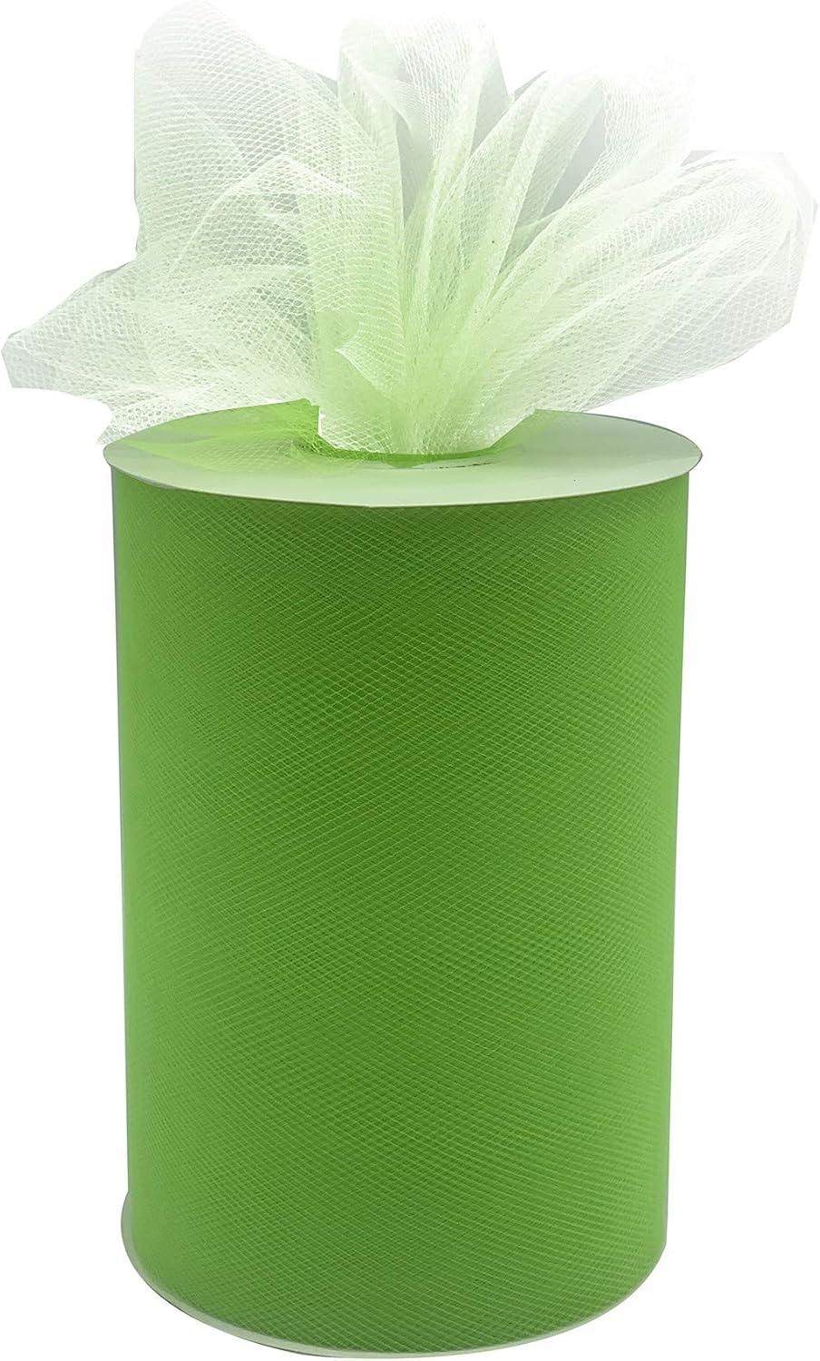6” Tulle Rolls 100 Yards Fabric Spool Ribbon Polyester for Crafts Decorations Tutu Weddings Costumes Skirts Parties Gift Bow-Apple Green