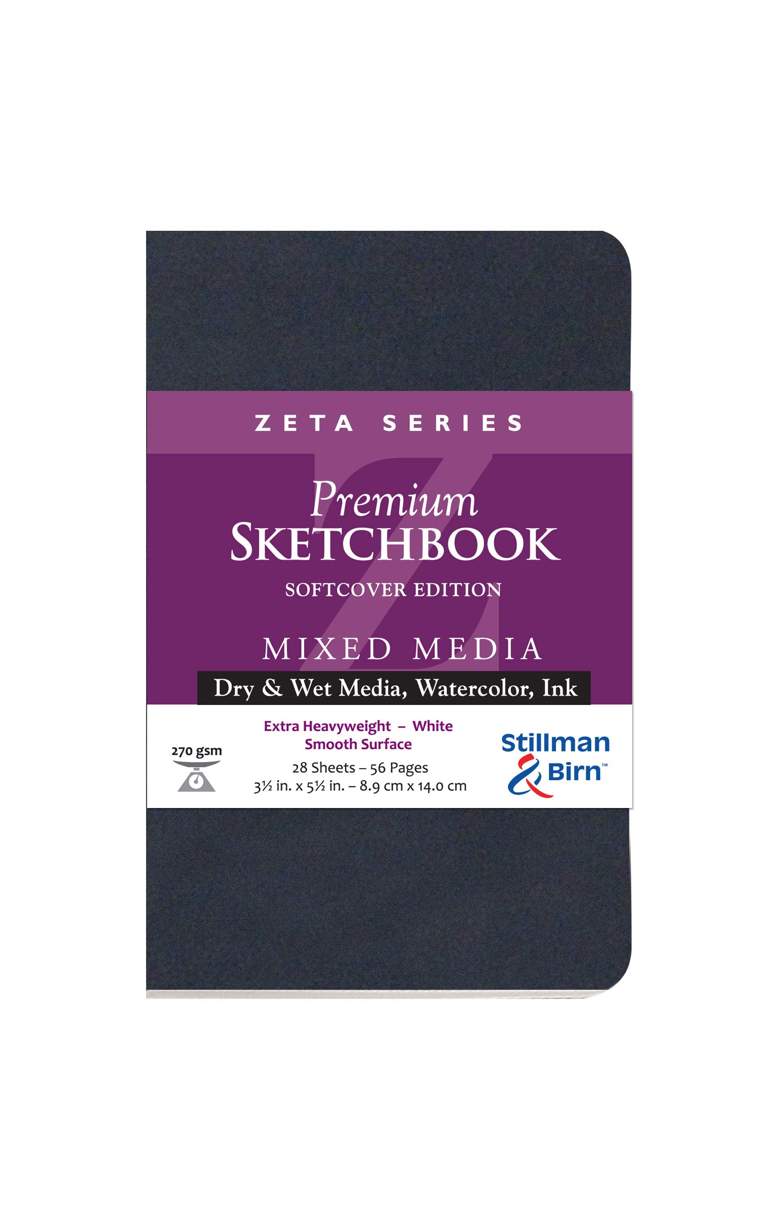 Stillman & Birn Zeta Series Softcover Sketchbook, 3.5" x 5.5", 270 GSM (Extra Heavyweight), White Paper, Smooth Surface — image 1