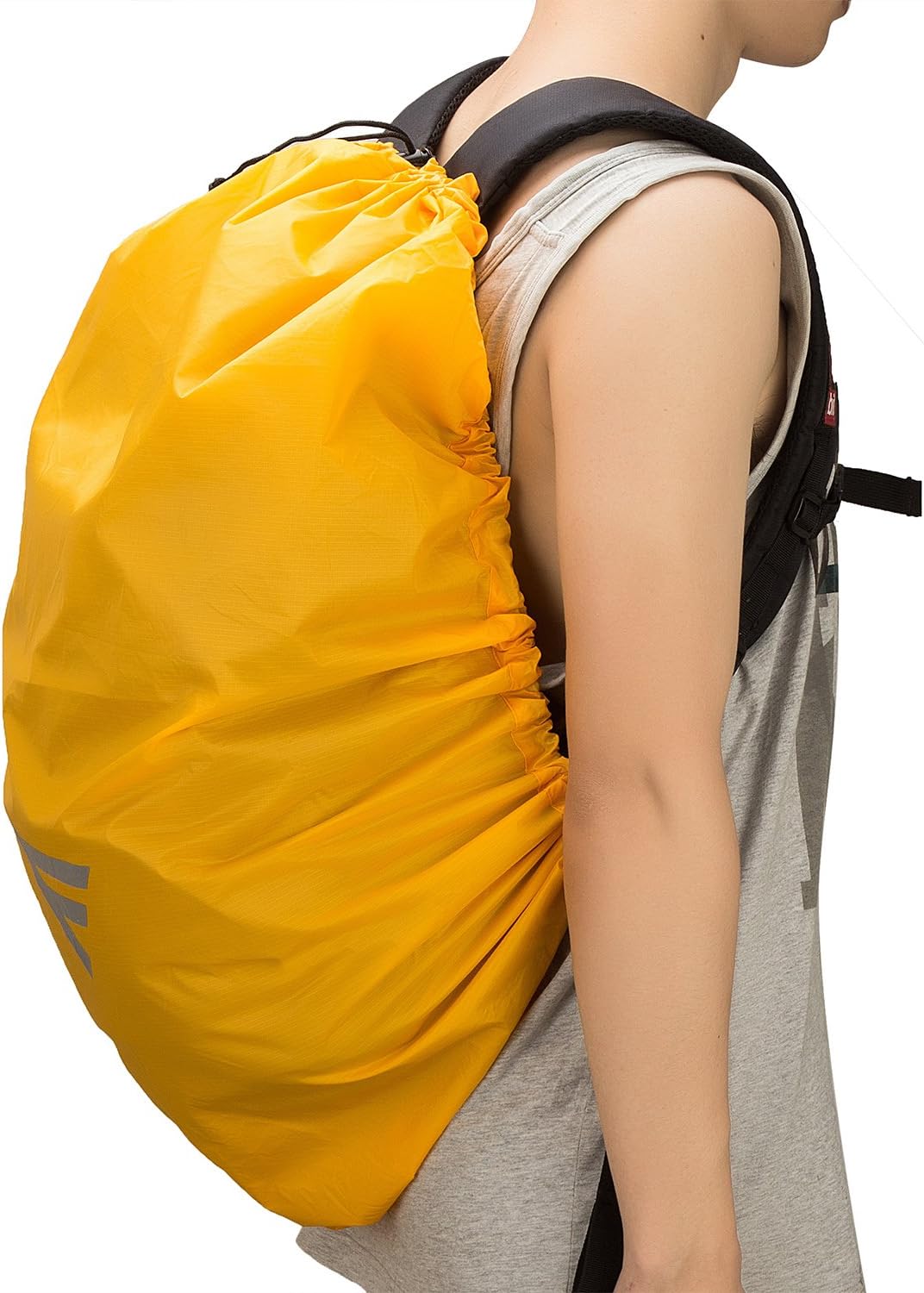 FiveJoy Backpack Rain Cover with Reflective Strips – 3000MM Waterproof Rating – Protect Pack from Rain, Wind and Dust – High Visibility - Great for Hiking, Camping, Backpacking