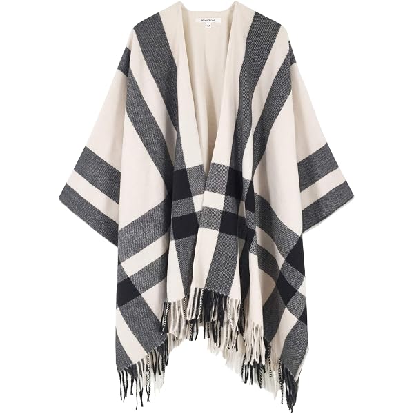 Grand Châle Oversize Ouvert Devant Pour Femme - Tricot Doux Et Chaud, Style Tendance Superposé, Écharpe Poncho Élégante 120x160 Cm