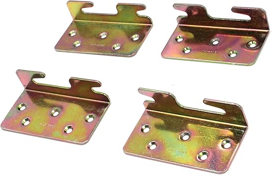 Amazon Com Geesatis Bed Accessories Wood Bed Rail Bracket 4 Pcs Bed Rail Hooks Plates Beds Frame Bracket Bed Rail Fittings Double Hook Slot Hardware With Mounting Screws 3 6 X 2 Furniture