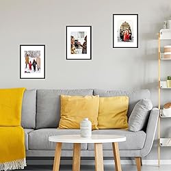 JCJMY 11.7x16.5 A3 Picture Frame Set of 6 Black