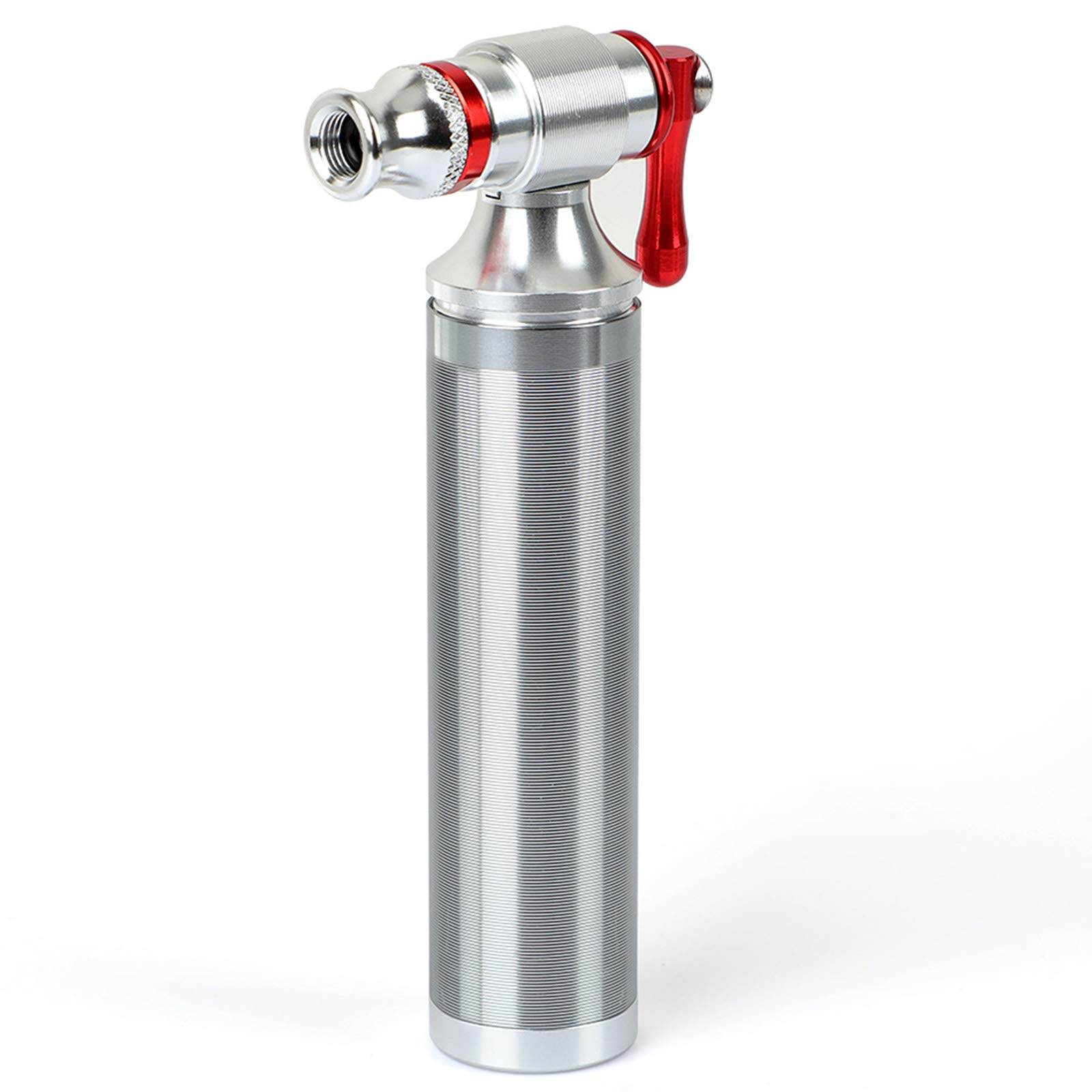 CO2 Inflator,CO2 Cartridges Bike Tire Bicycle CO2 Pump 2 in 1 Valve Head with Cartridge Storage Canister for Road MTB,Suitable for 12g 16g 20g 25g CO2 Cartridge Thread -No Cartridge Included