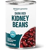 Amazon Grocery, Canned Dark Red Kidney Beans, 15.5 Oz