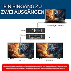 OREI UltraHD 4K @ 60 Hz 1 x 2 HDMI Splitter 1 in 2
