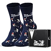 Funny Golf Socks for Men – Moisture-Wicking Cotton Gift with Bold Golf Design, Comfortable Fit, Perfect for Golf Lovers