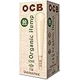 OCB Organic Hemp Unbleached Pre-Rolled Rolling Paper Cones 1-1/4 (84mm) Size - 50 Cones