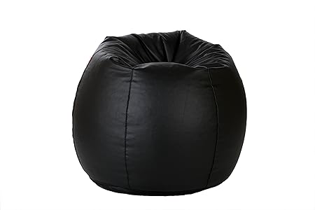 Comfy Bean Bags XXL Bean Bag Filled with Beans Filler (Black)