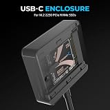 SABRENT USB-C Enclosure M.2 2230 NVMe 10Gbps UASP TRIM EC-NE30 view 2