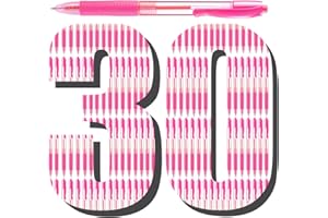 Aozora Pink Ink Pens Bulk 30 Pack Pink Click Pens Retractable Ballpoint Pens Medium Point,Smooth Ink Pen Soft Grip for Journa