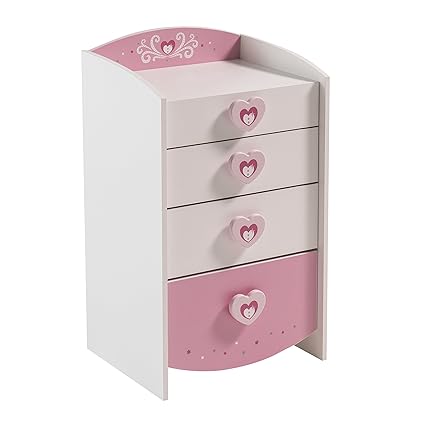 Anastasia 4 Drawer Chest Mdf Pink 53 X 43 9 X 91 2 Cm Amazon Co