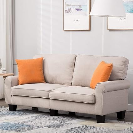 Amazon Com Mecor Loveseat Sofa Linen Fabric Loveseat Couch 70