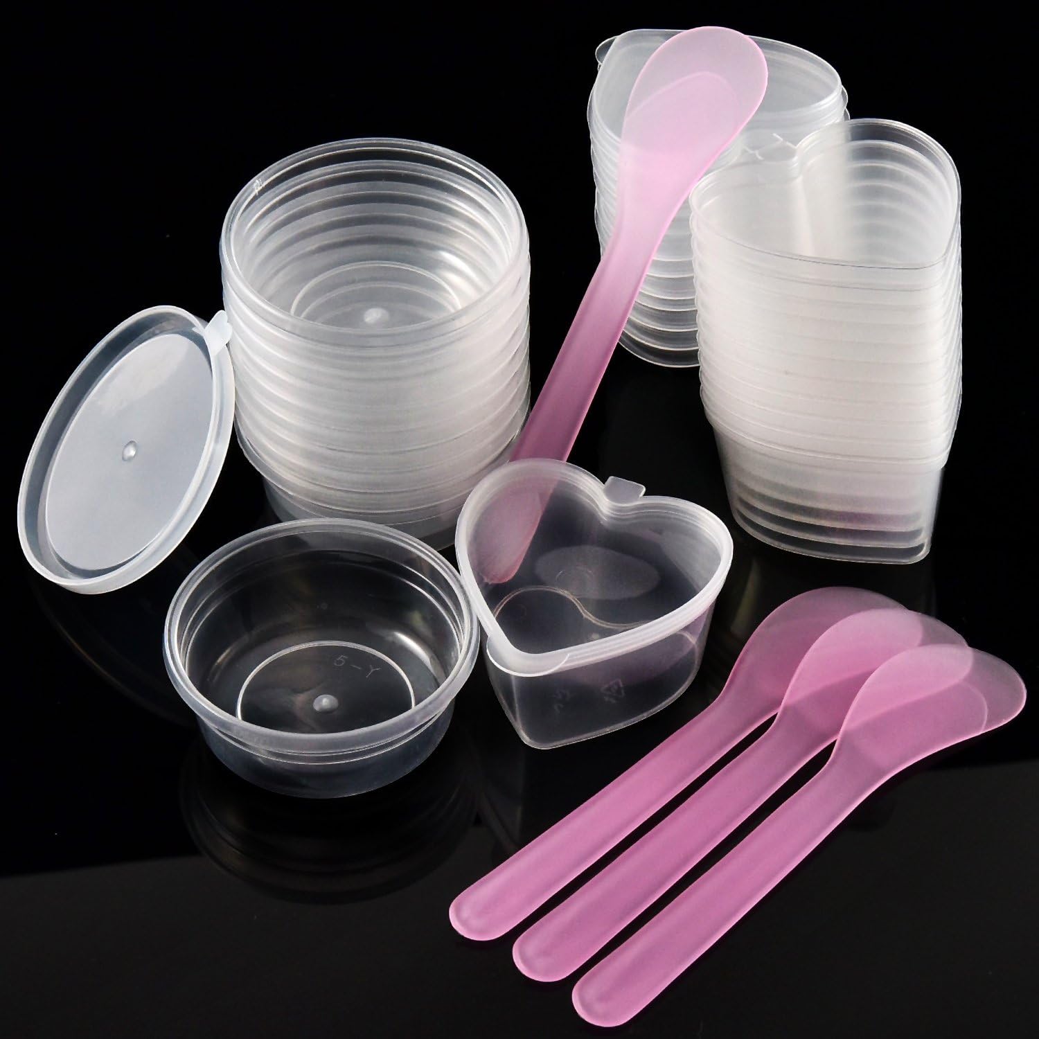 Amazon.de: 24 Stück 20 g Kunststoff Schlamm Behälter mit Deckel, inkl