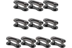 GTZIQA 10 PCS Bike Chain Master Link, Single Speed Bicycle Master Link for Bicycle Chains, Heavy Duty Steel Bike Chain Links Bicycles Missing Links Connectors Bikes Chains Repair Accessories