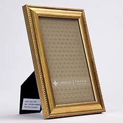 Lawrence Frames Classic Bead Picture Frame, 4x6, Gold