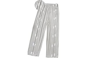 ALIALAVESTA Unisex Bedridden Patient Pants,Leg Post Surgery Pant Magic Stick on Both Sides Fully Open Post-Operative Pants