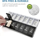 Mossime Weekly Pill Box 7-Day XL AM PM Organizer 14 Compartments Large view 6
