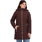 Nautica Women's Stretch Quilted Puffer Jacket– Winter Coat With Detachable Hood & Storm Cuffs