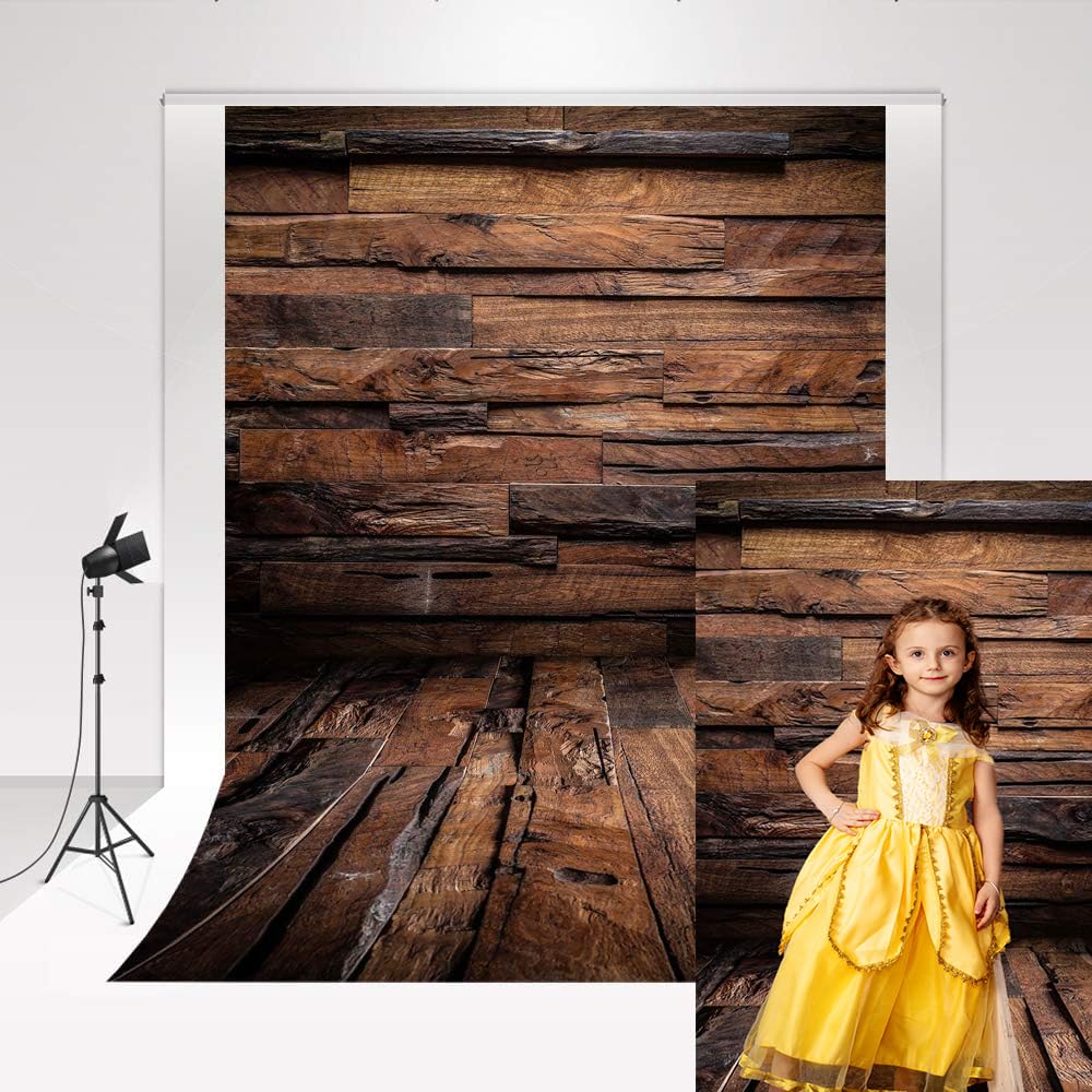 Kate Retro Brown Wood Photo Backdrop 1.5x2.2m Vintage Wooden Board Photography Background for Newborn Baby Portrait Photo Studio