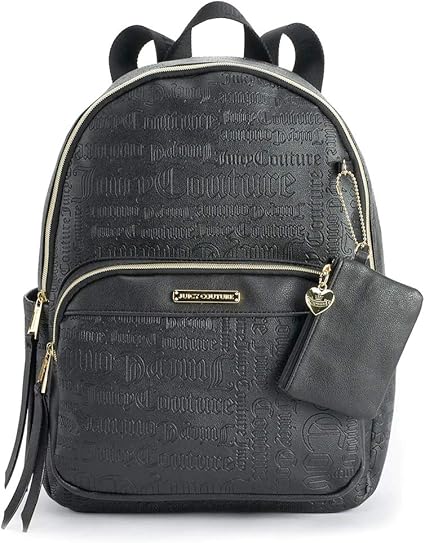juicy couture black leather backpack