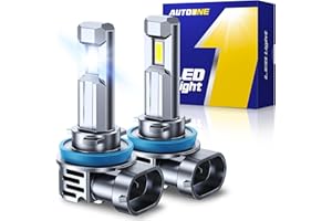 AUTOONE H11 H8 H9 LED Bulbs 40000LM for Car Halogen Fog Light Replacement, 99% Compatibility, Plug-N-Play