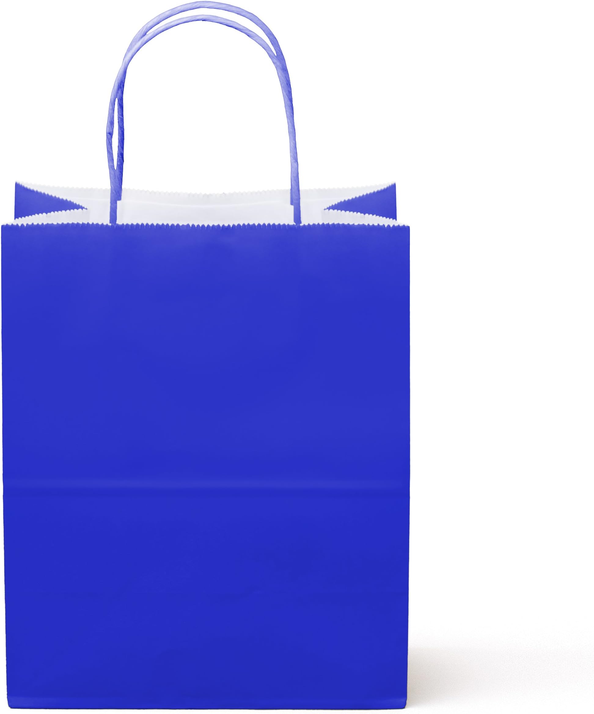 Dsquare 24ct Food Safe Premium Paper & Ink Color Kraft Bag with Handle 10 x 8 in - Party Favor Gift Bags with Handle, Color Goody Bag, Paper DIY Bag, Environmentally Safe (Medium, Royal Blue)