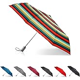 totes Titan Portable Travel Umbrella – Windproof, Waterproof, Strong, Compact Umbrella – Perfect for the Car, Backpack, and On-the-Go